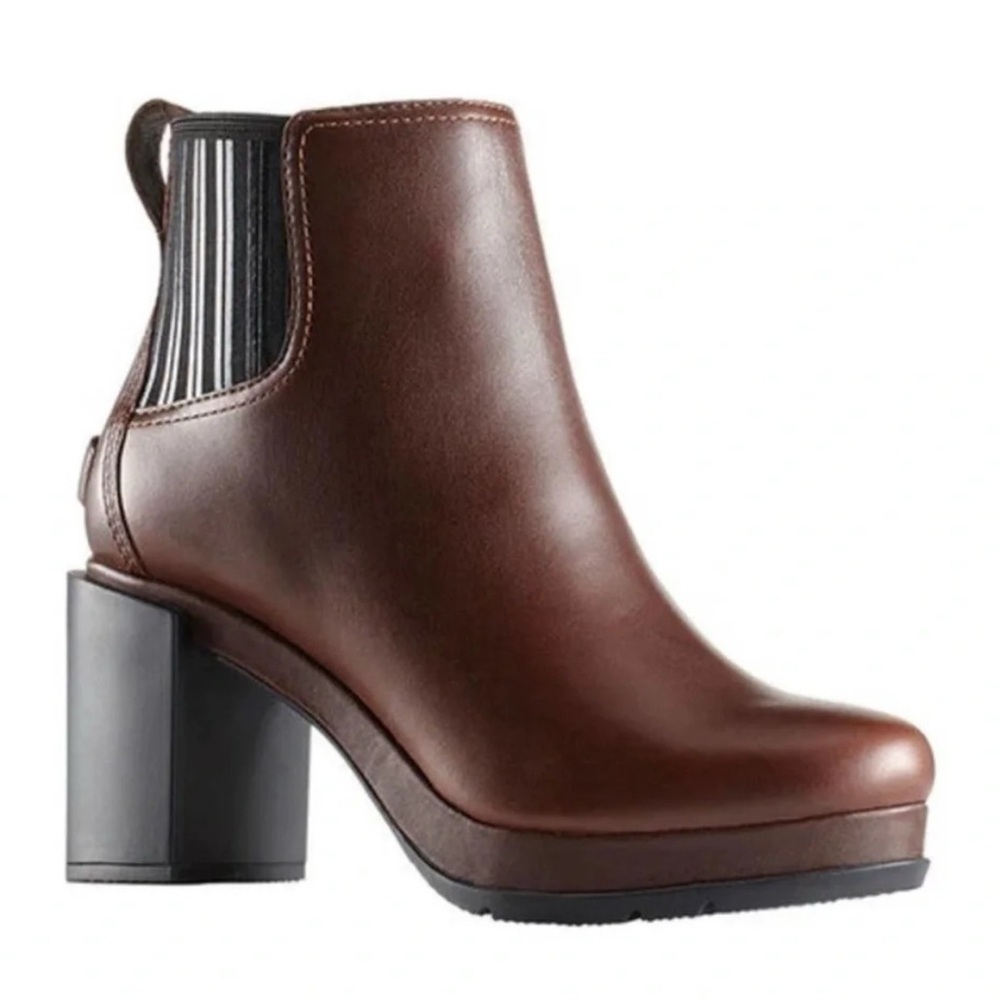 Sorel Brown Ankle Boots with Black Heel